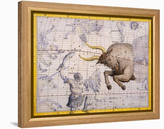 The Constellation of Taurus the Bull and Orion by James Thornhill-Stapleton Collection-Framed Premier Image Canvas