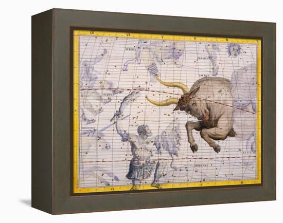 The Constellation of Taurus the Bull and Orion by James Thornhill-Stapleton Collection-Framed Premier Image Canvas