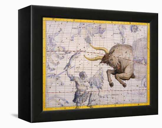 The Constellation of Taurus the Bull and Orion by James Thornhill-Stapleton Collection-Framed Premier Image Canvas
