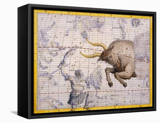 The Constellation of Taurus the Bull and Orion by James Thornhill-Stapleton Collection-Framed Premier Image Canvas