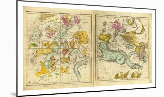 The Constellations in October - March, c.1835-Elijah H^ Burritt-Mounted Art Print