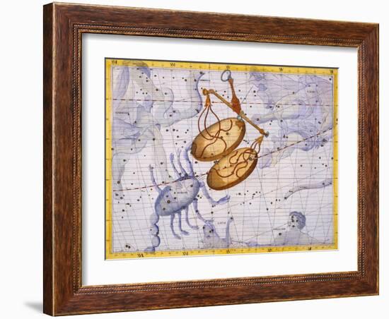 The Constellations of Libra and Scorpio by James Thornhill-Stapleton Collection-Framed Giclee Print