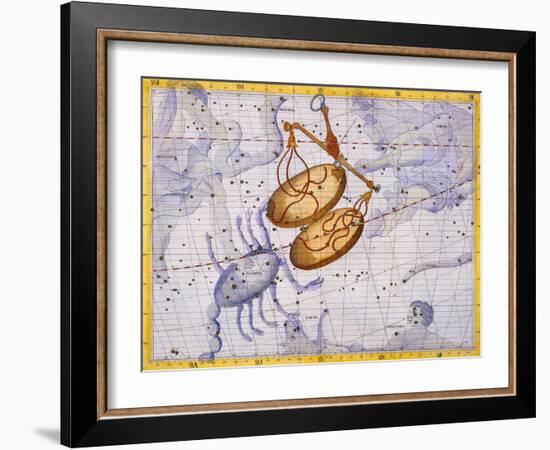 The Constellations of Libra and Scorpio by James Thornhill-Stapleton Collection-Framed Giclee Print