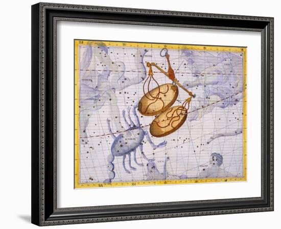 The Constellations of Libra and Scorpio by James Thornhill-Stapleton Collection-Framed Giclee Print