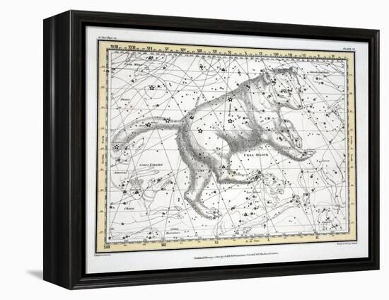 The Constellations (Plate VI) Ursa Major, from A Celestial Atlas by Alexander Jamieson, 1822-null-Framed Premier Image Canvas