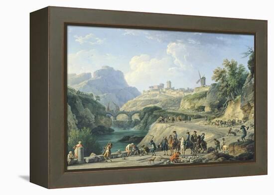 The Construction of a Road, 1774-Claude Joseph Vernet-Framed Premier Image Canvas
