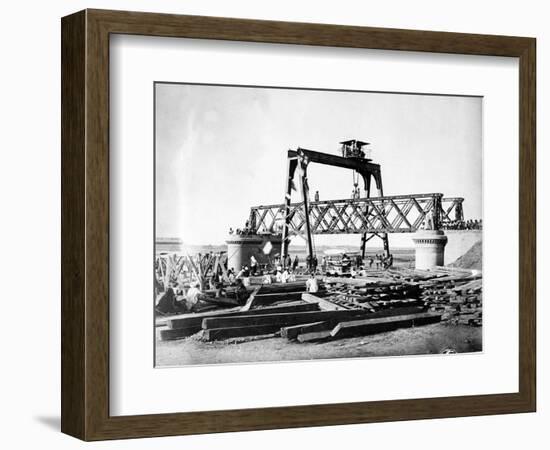 The Construction of Jhelum Bridge, C.1873-null-Framed Photographic Print