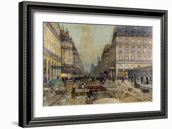 The Construction of the Metro, 1900-Luigi Loir-Framed Giclee Print