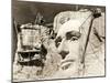 The Construction of the Mount Rushmore National Memorial, Detail of Abraham Lincoln,1928-null-Mounted Photographic Print