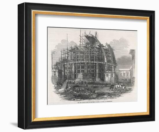 The Construction of the Reading Room at the British Museum-null-Framed Art Print