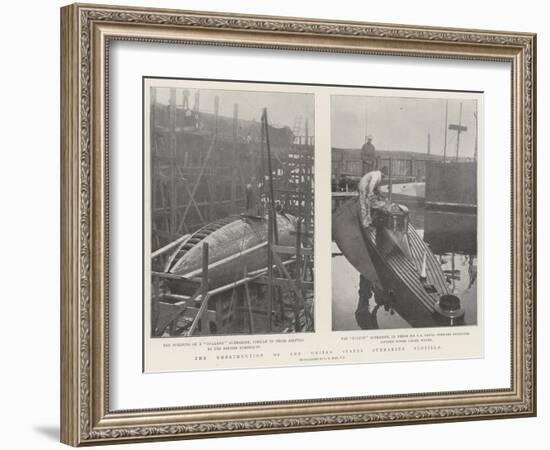 The Construction of the United States Submarine Flotilla-null-Framed Giclee Print