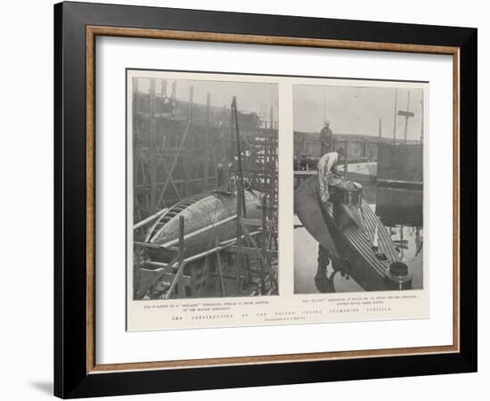 The Construction of the United States Submarine Flotilla-null-Framed Giclee Print