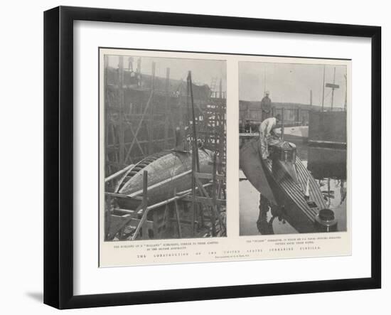 The Construction of the United States Submarine Flotilla-null-Framed Giclee Print