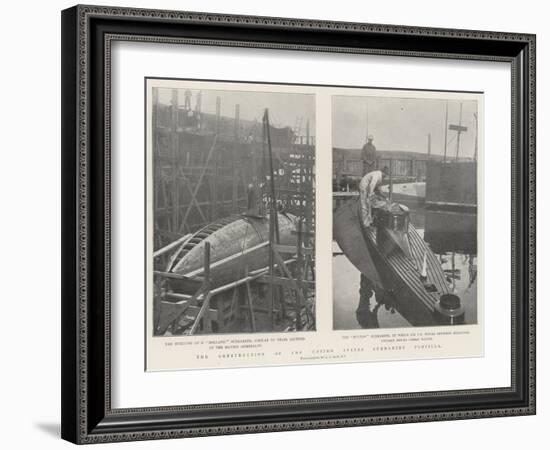 The Construction of the United States Submarine Flotilla-null-Framed Giclee Print