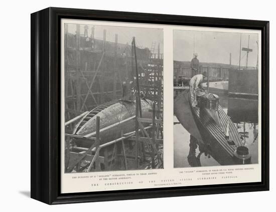 The Construction of the United States Submarine Flotilla-null-Framed Premier Image Canvas