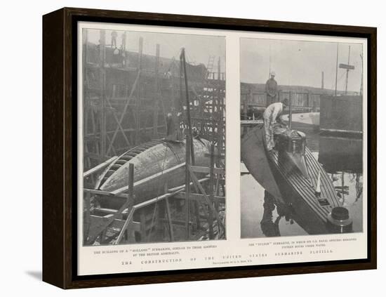 The Construction of the United States Submarine Flotilla-null-Framed Premier Image Canvas