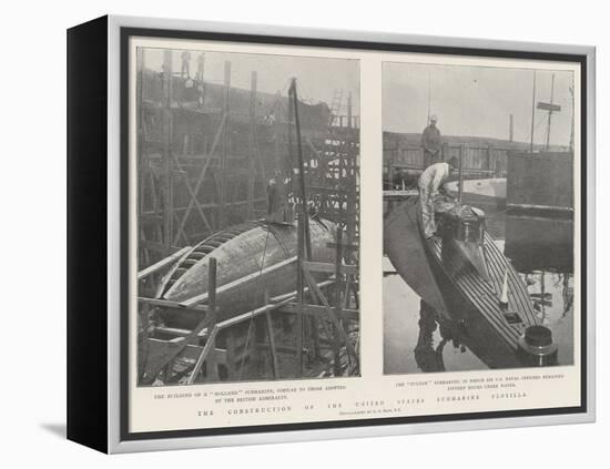 The Construction of the United States Submarine Flotilla-null-Framed Premier Image Canvas