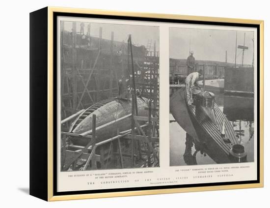 The Construction of the United States Submarine Flotilla-null-Framed Premier Image Canvas