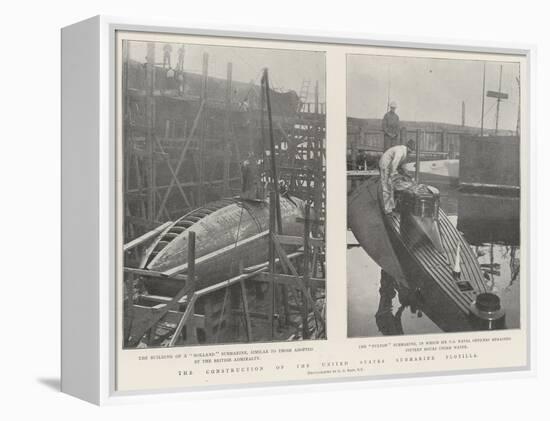 The Construction of the United States Submarine Flotilla-null-Framed Premier Image Canvas