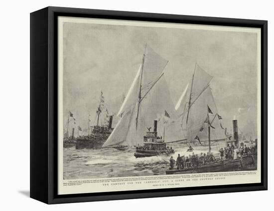 The Contest for the America Cup, a Scene on the Crowded Course-William Lionel Wyllie-Framed Premier Image Canvas