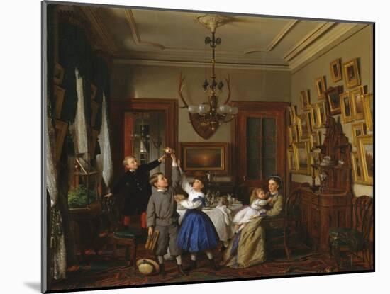 The Contest for the Bouquet: The Family of Robert Gordon in Their New York Dining-Room, 1866-Seymour Joseph Guy-Mounted Giclee Print