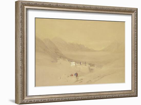 The Convent of St. Catherine, Mount Sinai, Looking Towards the Plain of the Encampment, 1839-David Roberts-Framed Giclee Print