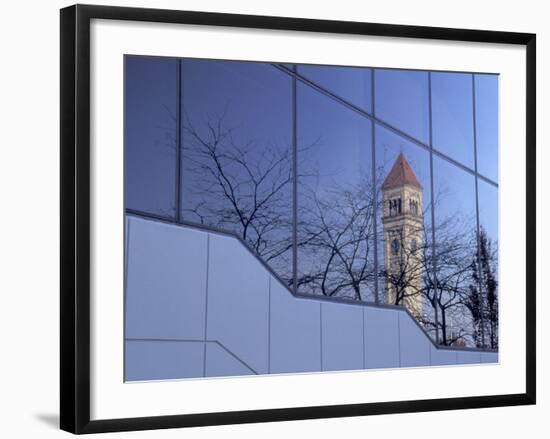 The Convention Center and Reflection of the Clock Tower, Spokane, Washington, USA-Jamie & Judy Wild-Framed Photographic Print