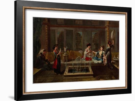 The Conversation, 1730S-Jean-Baptiste Vanmour-Framed Giclee Print