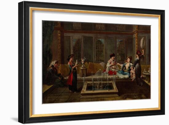 The Conversation, 1730S-Jean-Baptiste Vanmour-Framed Giclee Print