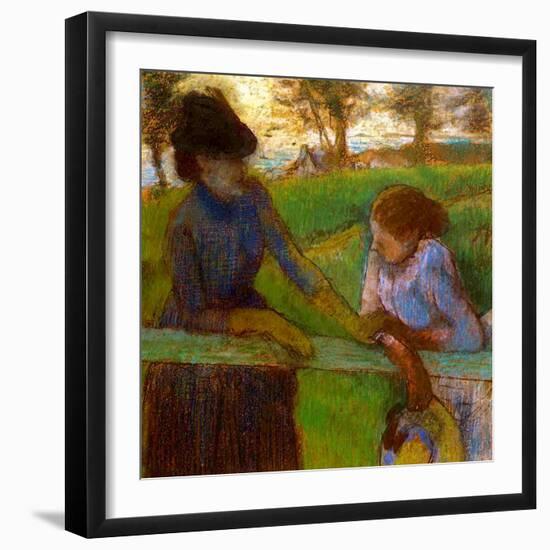 The Conversation, C.1889-Edgar Degas-Framed Giclee Print