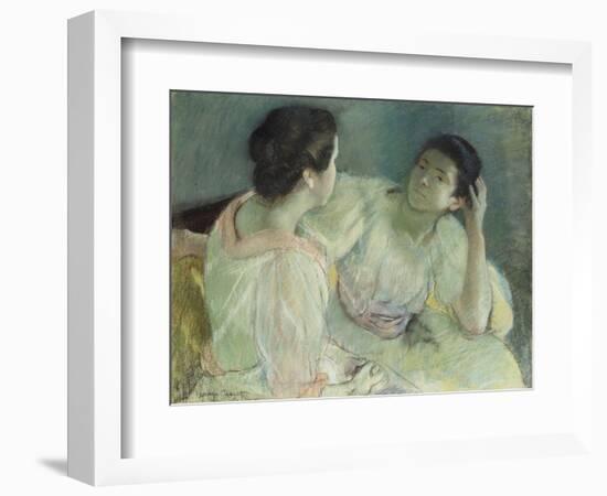 The Conversation, C.1896-Mary Cassatt-Framed Giclee Print