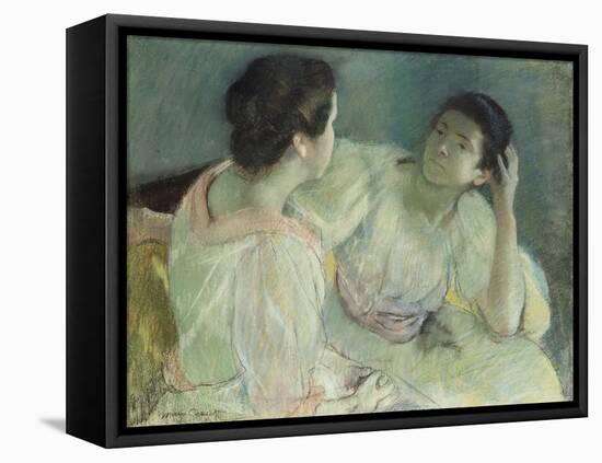 The Conversation, C.1896-Mary Cassatt-Framed Premier Image Canvas