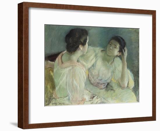 The Conversation, C.1896-Mary Cassatt-Framed Giclee Print