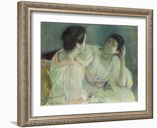 The Conversation, C.1896-Mary Cassatt-Framed Giclee Print