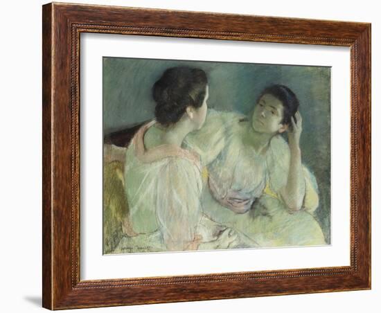 The Conversation, C.1896-Mary Cassatt-Framed Giclee Print