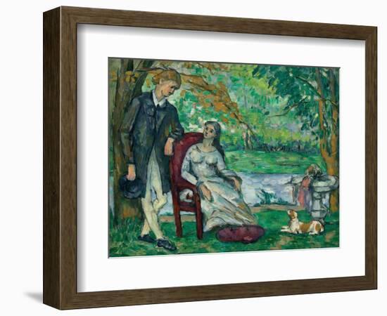 The Conversation (La Conversation), 1872-73-Paul Cézanne-Framed Giclee Print