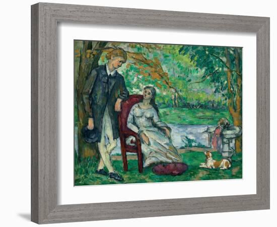 The Conversation (La Conversation), 1872-73-Paul Cézanne-Framed Giclee Print