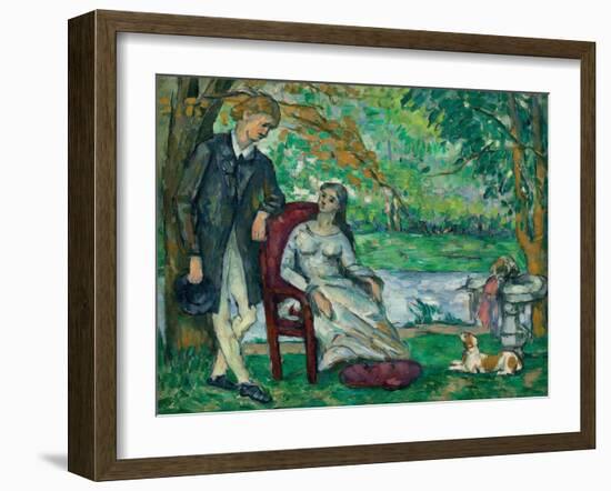 The Conversation (La Conversation), 1872-73-Paul Cézanne-Framed Giclee Print