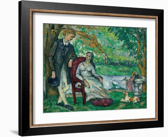 The Conversation (La Conversation), 1872-73-Paul Cézanne-Framed Giclee Print