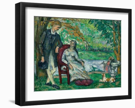 The Conversation (La Conversation), 1872-73-Paul Cézanne-Framed Giclee Print