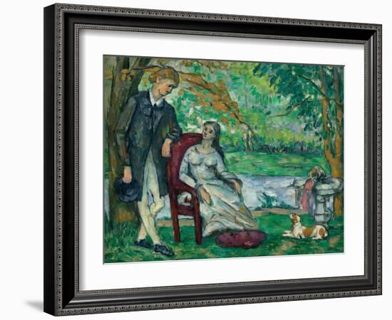 The Conversation (La Conversation), 1872-73-Paul Cézanne-Framed Giclee Print