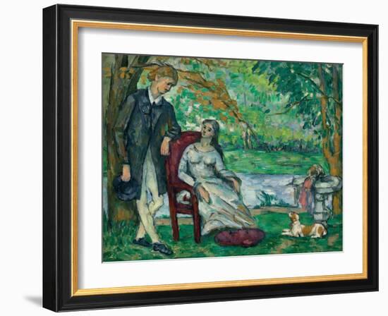 The Conversation (La Conversation), 1872-73-Paul Cézanne-Framed Giclee Print