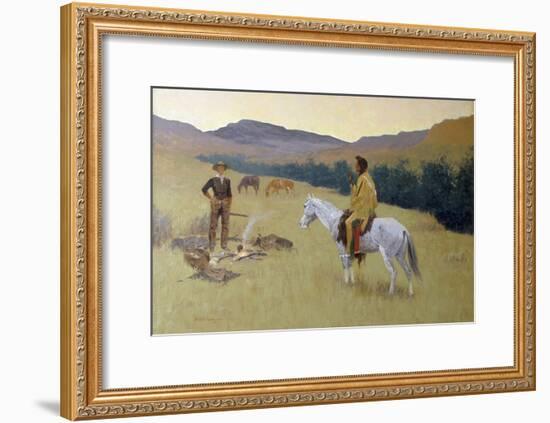 The Conversation, or Dubious Company-Frederic Sackrider Remington-Framed Art Print