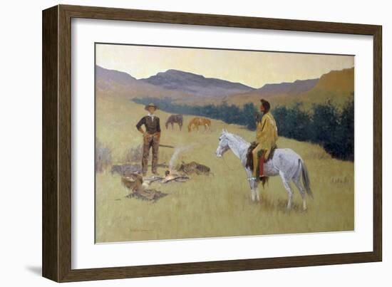 The Conversation, or Dubious Company-Frederic Sackrider Remington-Framed Art Print