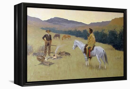 The Conversation, or Dubious Company-Frederic Sackrider Remington-Framed Stretched Canvas