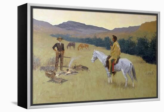 The Conversation, or Dubious Company-Frederic Sackrider Remington-Framed Stretched Canvas