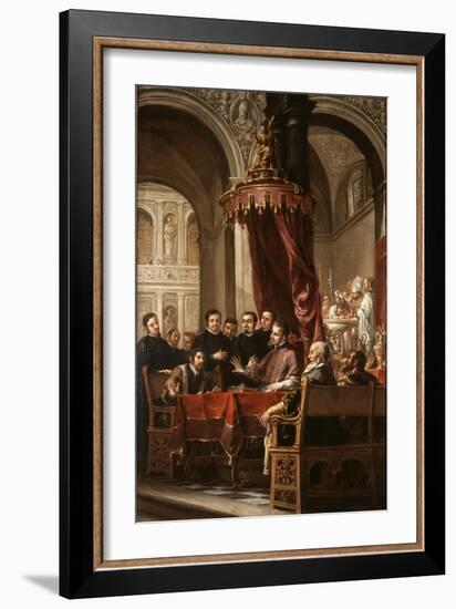 The Conversion and Baptism of St. Augustine by St. Ambrose, 1673-Juan de Valdes Leal-Framed Giclee Print