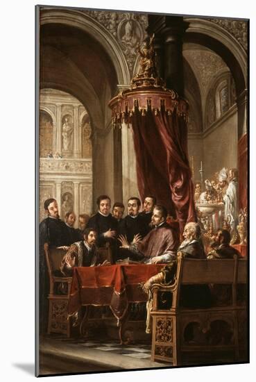 The Conversion and Baptism of St. Augustine by St. Ambrose, 1673-Juan de Valdes Leal-Mounted Giclee Print