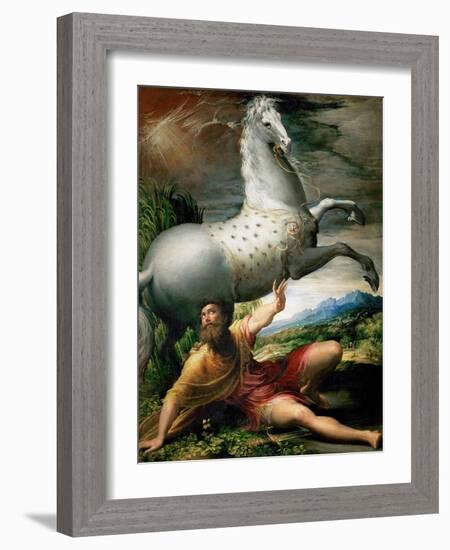 The Conversion of Saint Paul, Ca 1528-Parmigianino-Framed Giclee Print