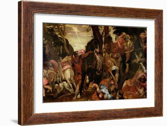 The Conversion of Saul, P.1580-Paolo Veronese-Framed Giclee Print